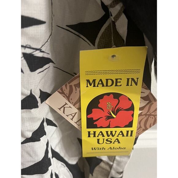 Kalaheo Hawaiian Shirt Men SIZE Large Floral Short Sleeve Rayon Made USA New! - Picture 3 of 6